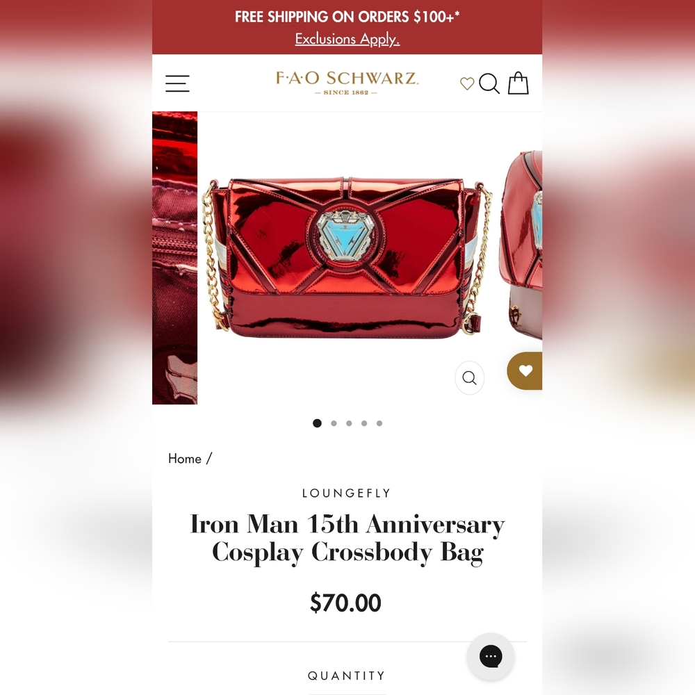 Iron Man 15th Anniversary Crossbody Bag